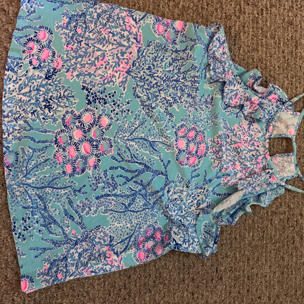 Lilly Pulitzer Blue and Pink Floral Dress